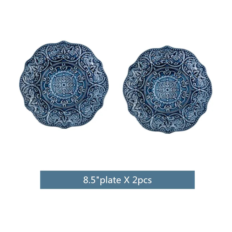Ceramic Western Dinner Plates Set For Home Hotel Use