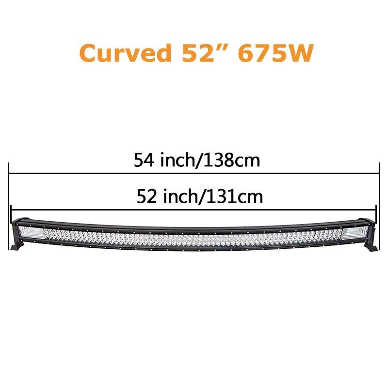 Auxtings Curved LED Light Bar Offroad 12V 24V Combo Beam