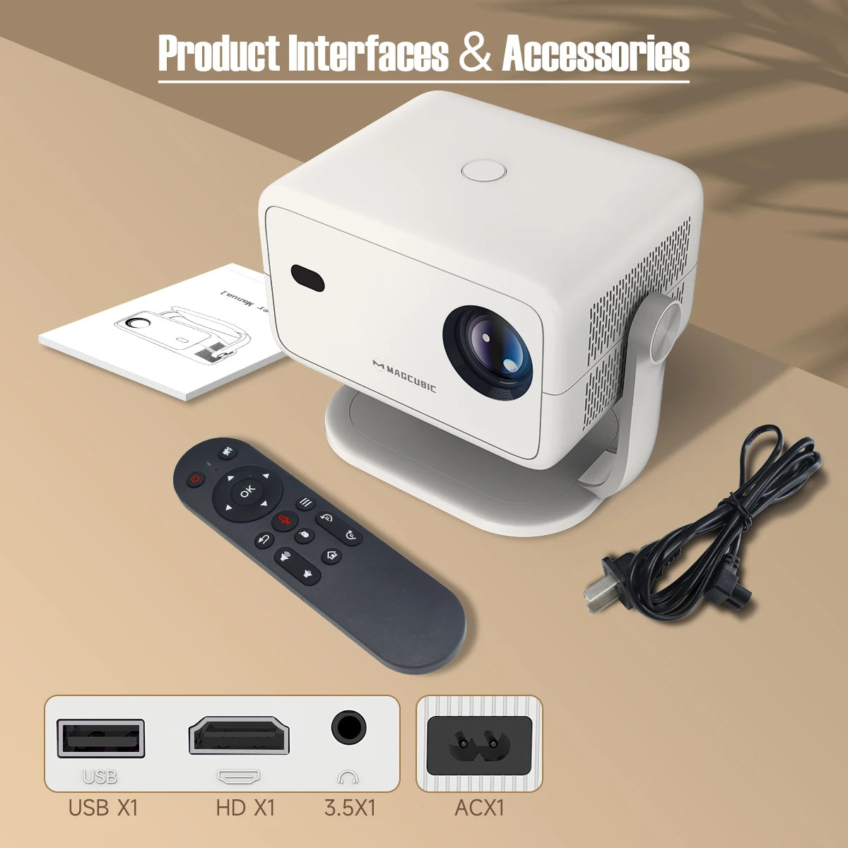 Magcubic Native 1080P Home Theater Projector With Auto Focus