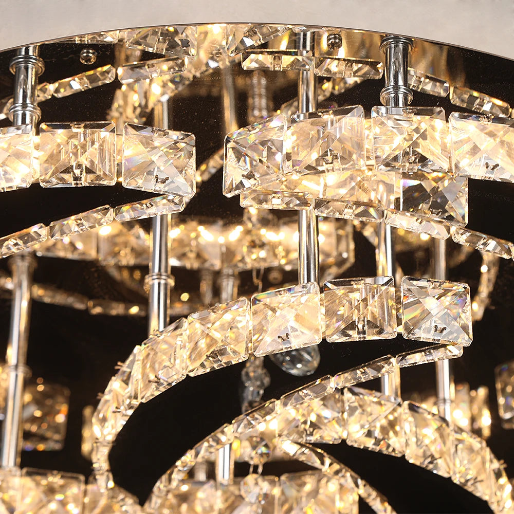 VETRULUS Luxury K9 Crystal Chandelier Modern Ceiling Pendant Light Dimmable