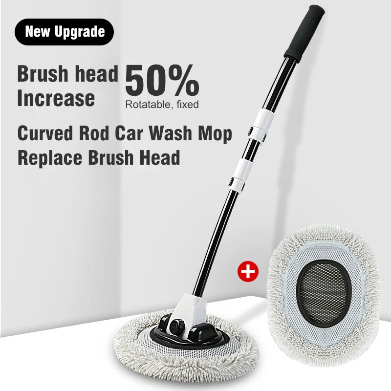 Hign-concerned Car Cleaning Brush Chenille Telescoping Mop Long Handle