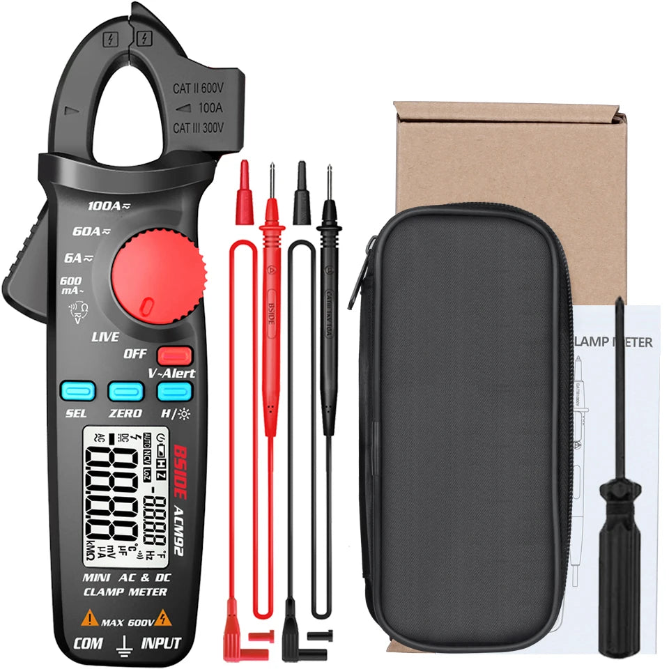 BSIDE ACM91 Digital Clamp Meter 100A Precision Ammeter DC AC
