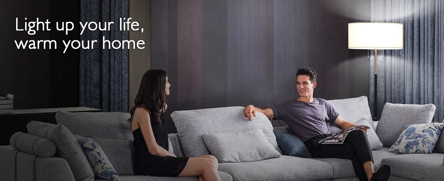 Mid Century Floor Lamp With Fabric Shade Nine Watt Bulb