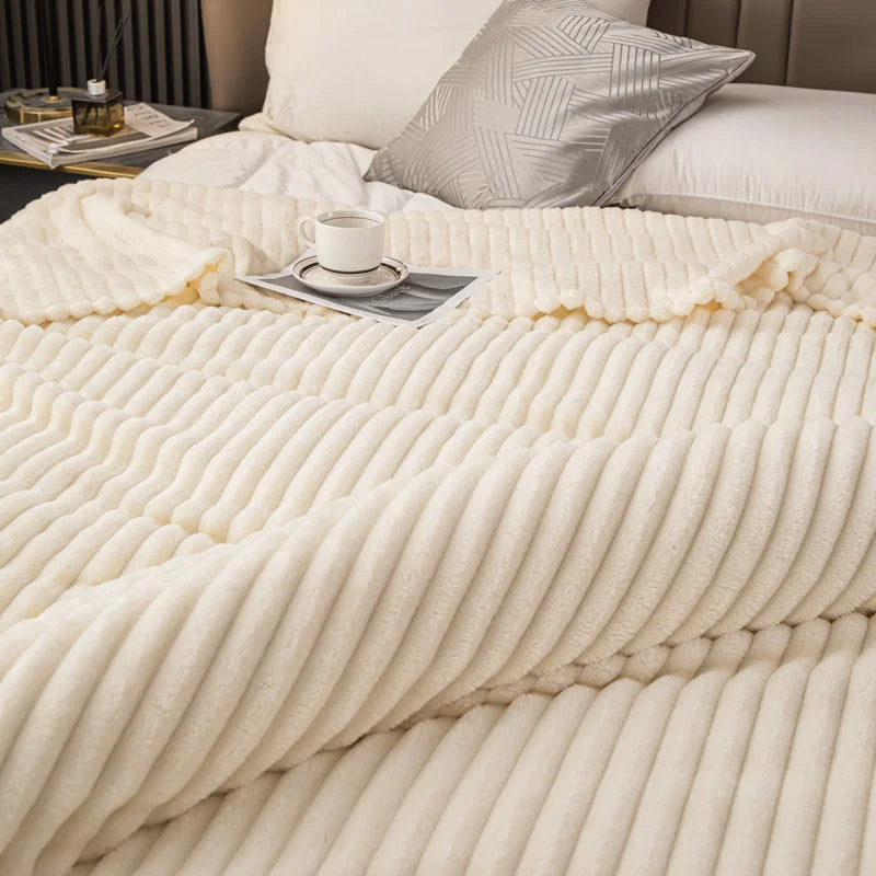 Soft Cashmere Wool Blanket for Sofa Bed with Anti Pilling