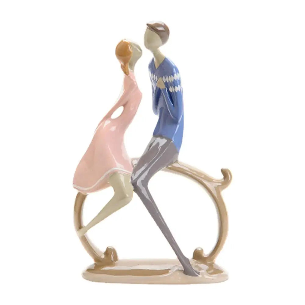 Monokweepjy Couple Sculpture Resin Lovers Figurines Home Decor