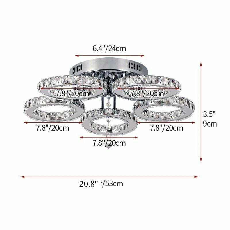 Vetrulus Modern Luxury Crystal Ceiling Chandelier for Living Room