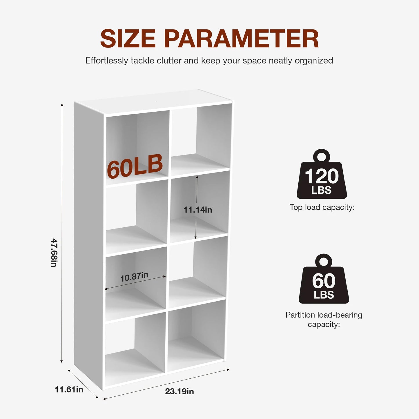 JHK 9 Cube Storage Organizer Open Bookcase For Living Room