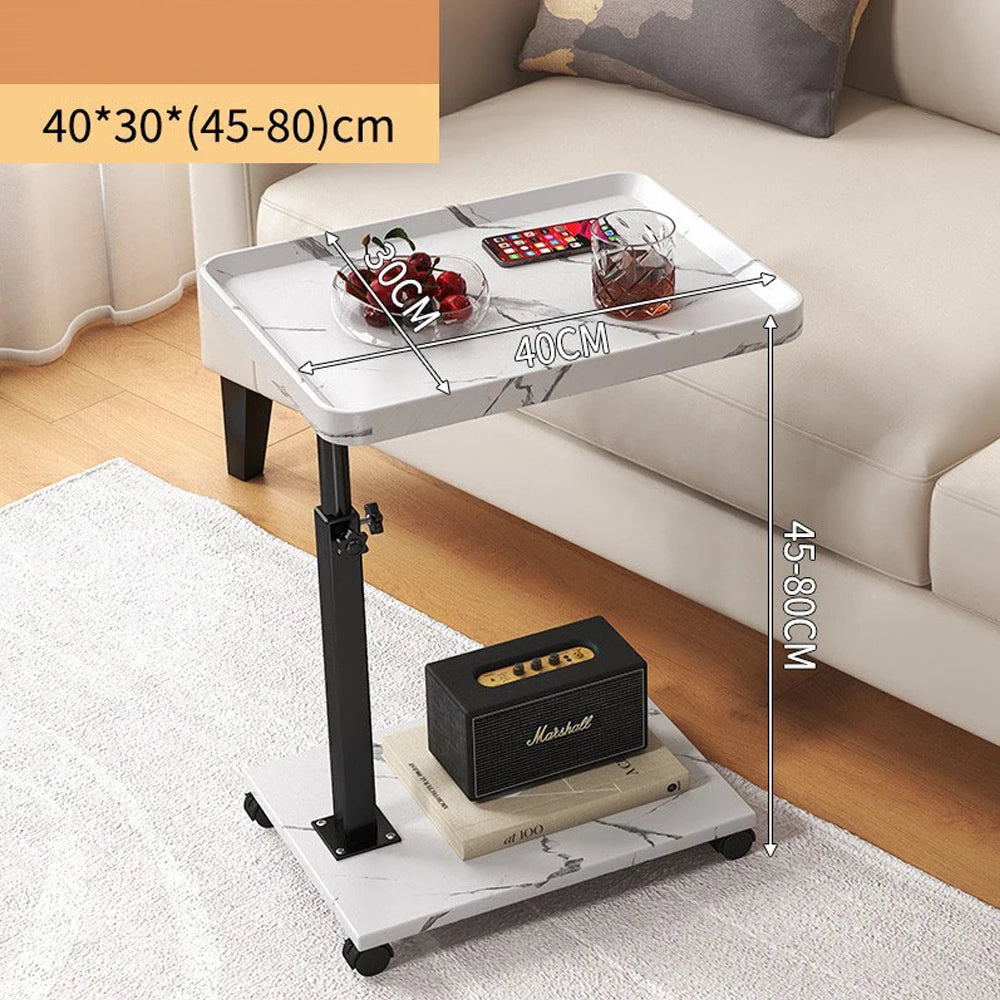 Adjustable Overbed Table Laptop Desk Rolling Cart 360° Rotatable