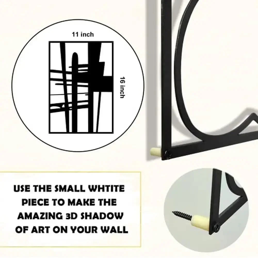 XMSJ Abstract Metal Wall Art Minimalist Single Line Sculptures