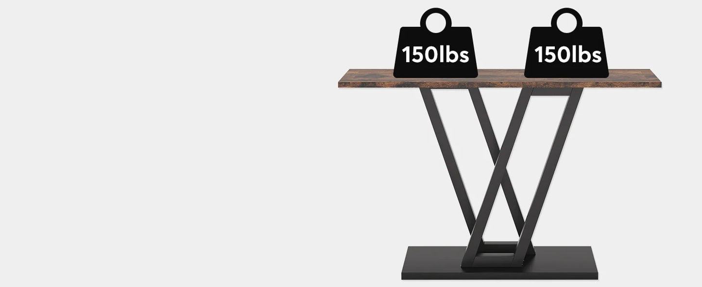 LITTLE TREE Industrial Console Table for Entryway and Living Room
