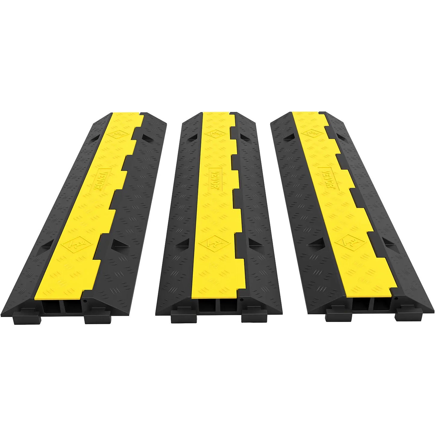 SucceBuy Cable Protector Ramp 2 Channel Cord Guard Rubber PVC
