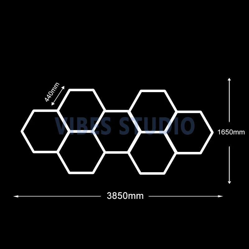 Hexagon LED Ceiling Light Tube For Garage Workshop