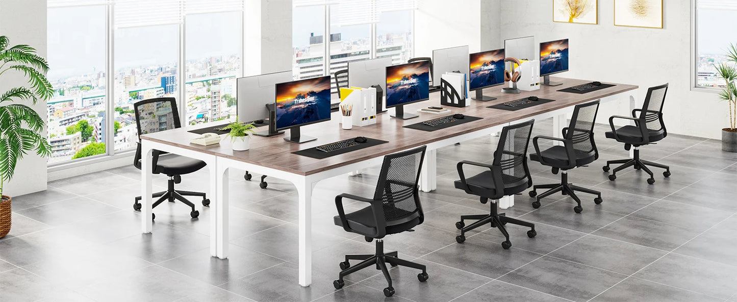 LITTLE TREE Two Person Computer Desk For Home Office