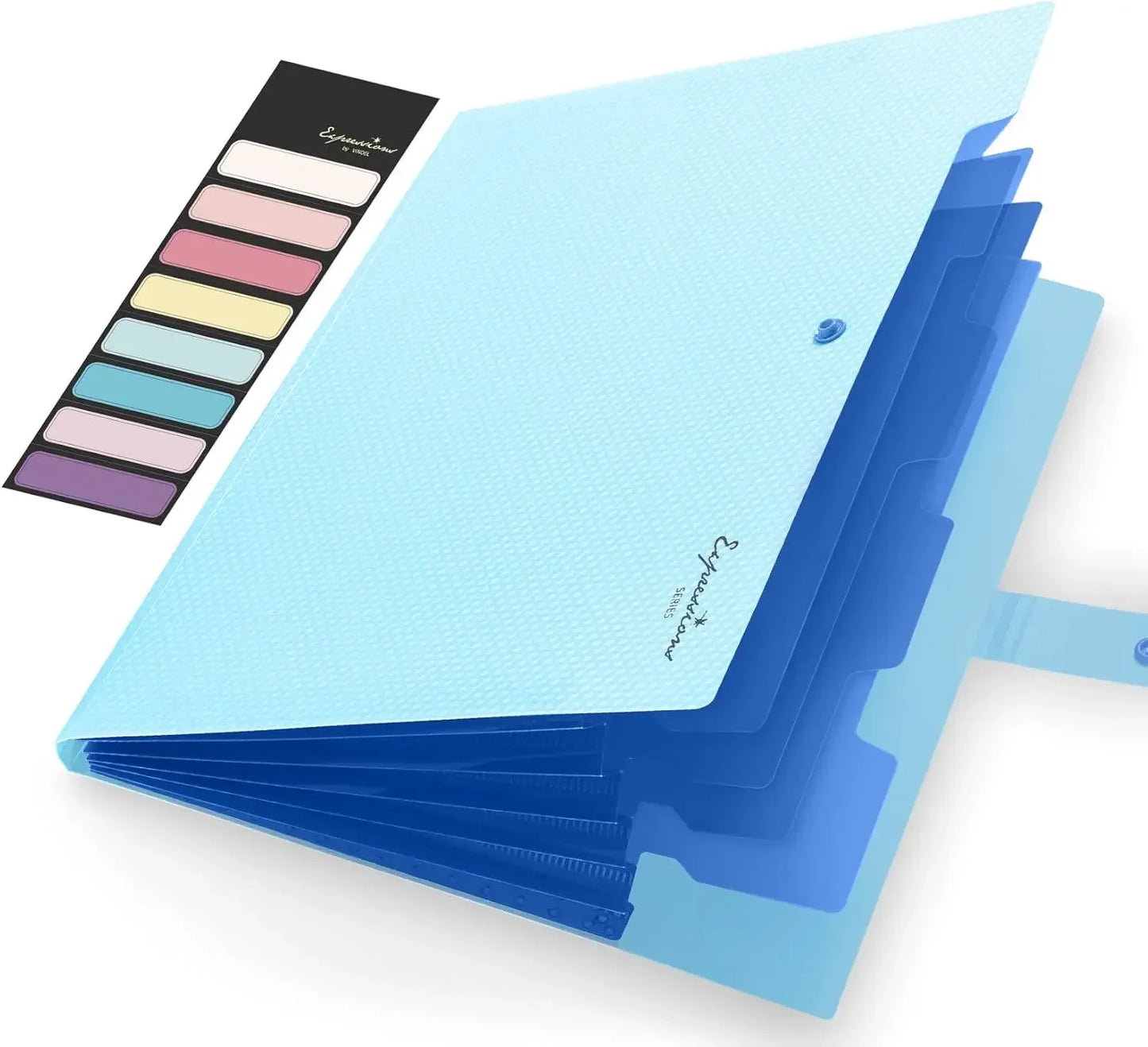 Expandable File Folder With 5 Pockets Polypropylene Organizer Office