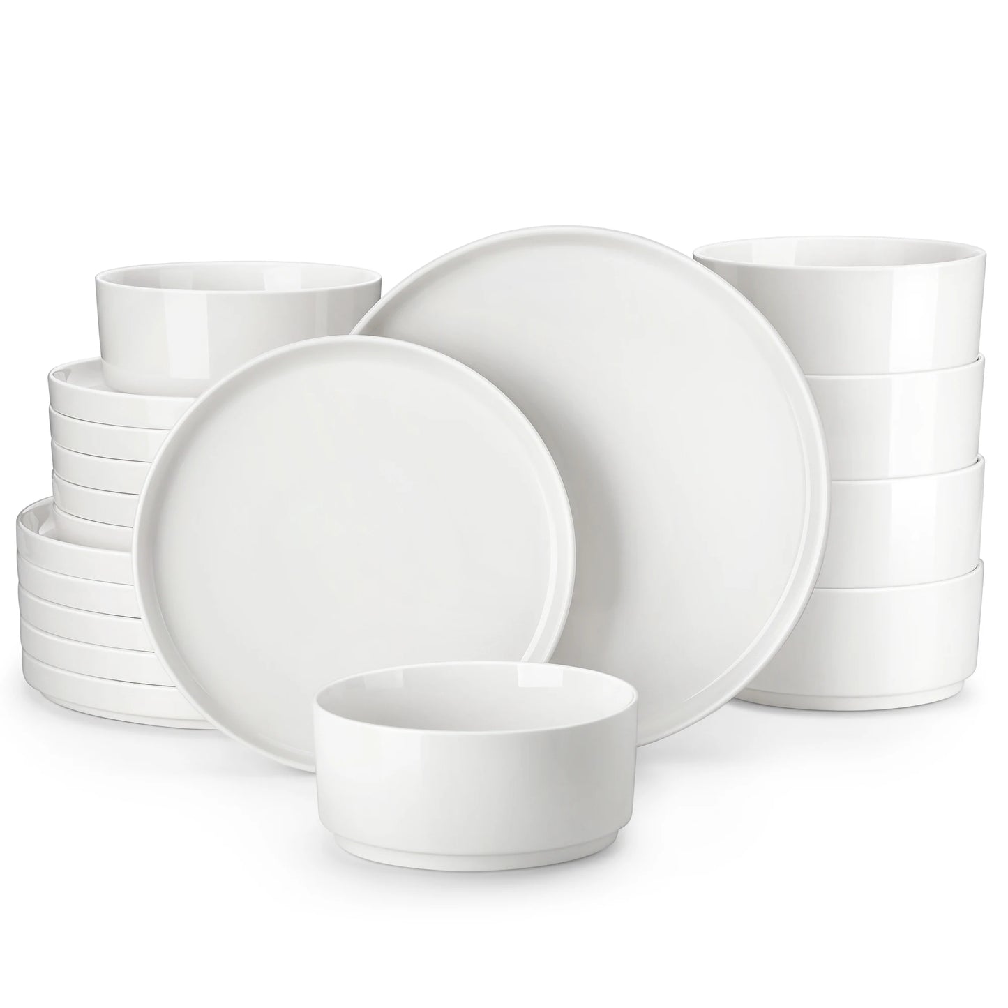 MALACASA Ceramic Dinner Plates Set 12 To 24 Piece Dinnerware