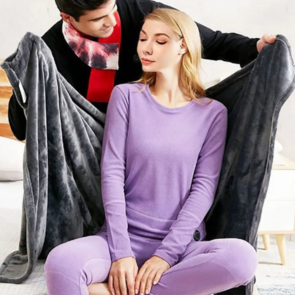 Alloet USB Electric Heated Blanket Shawl With 3 Heating Levels