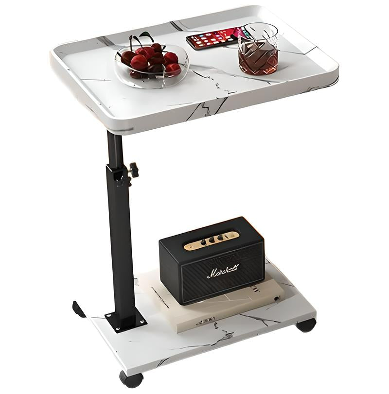 Adjustable Overbed Table Laptop Desk Rolling Cart 360° Rotatable