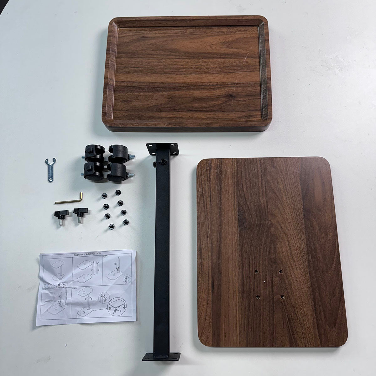 Adjustable Overbed Table Laptop Desk Rolling Cart 360° Rotatable