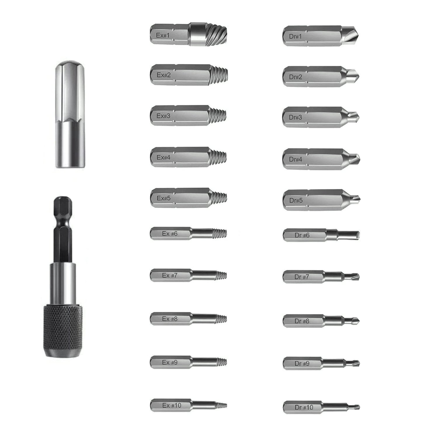 NONEDIY 22Pcs Damaged Screw Extractor Drill Bit Set Allen Bolts