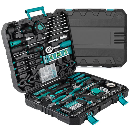 Home Repair Tool Kit - 198 Piece General Home/Auto Repair Tool Set, General Mechanic Tool Set, General Household Tool Kit, Perfe