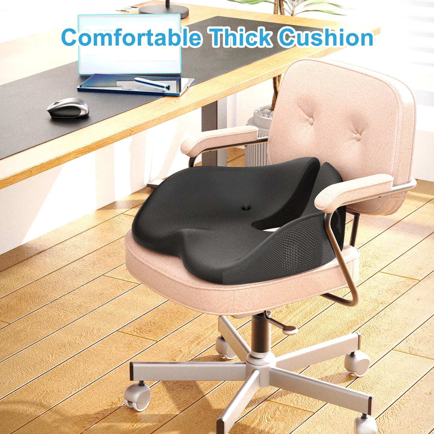 Travel Seat Cushion Memory Foam U Shaped Pillow for Office