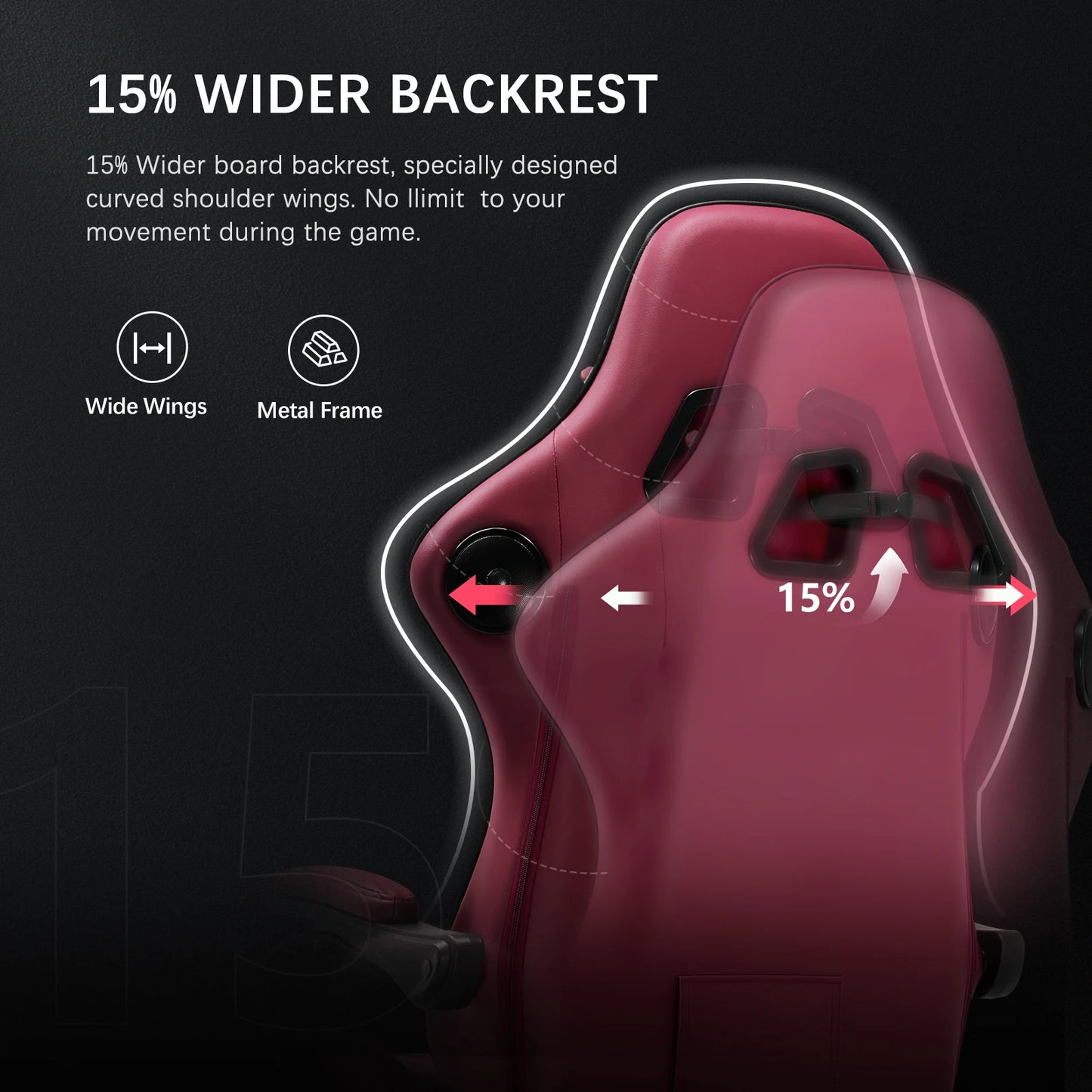 GTPLAYER Ergonomic Gaming Chair With Leather And Built In Speakers Footrest