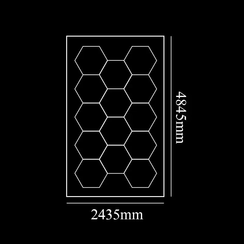 Hexagon Honeycomb LED Light for Garage Workshop Car Detailing Office