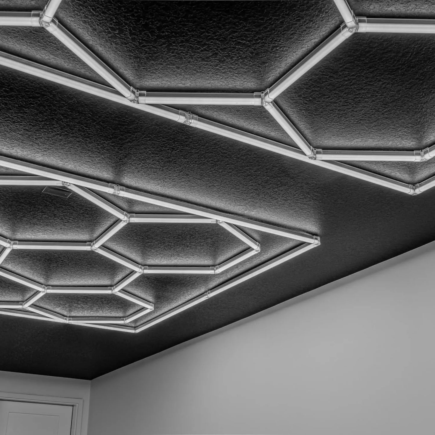 Hexagon Honeycomb LED Light for Garage Workshop Car Detailing Office