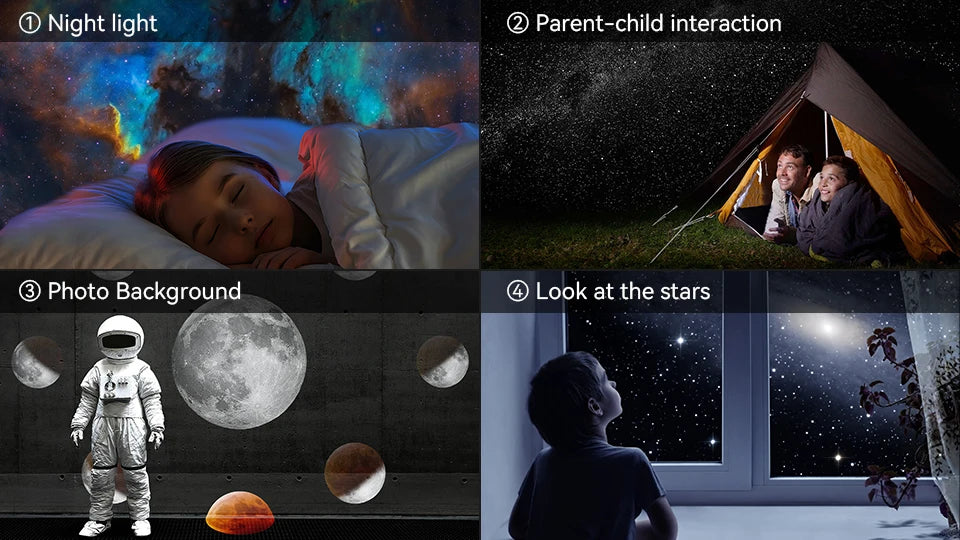 AUSYLE Night Light Galaxy Projector Starry Sky Planetarium Lamp