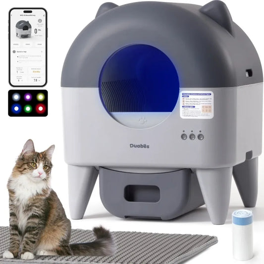 Lunapurr Automatic Self-Cleaning Cat Litter Box With App Control Multi-Cat
