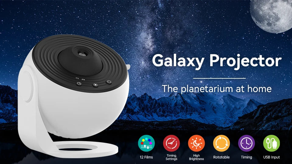 AUSYLE Night Light Galaxy Projector Starry Sky Planetarium Lamp