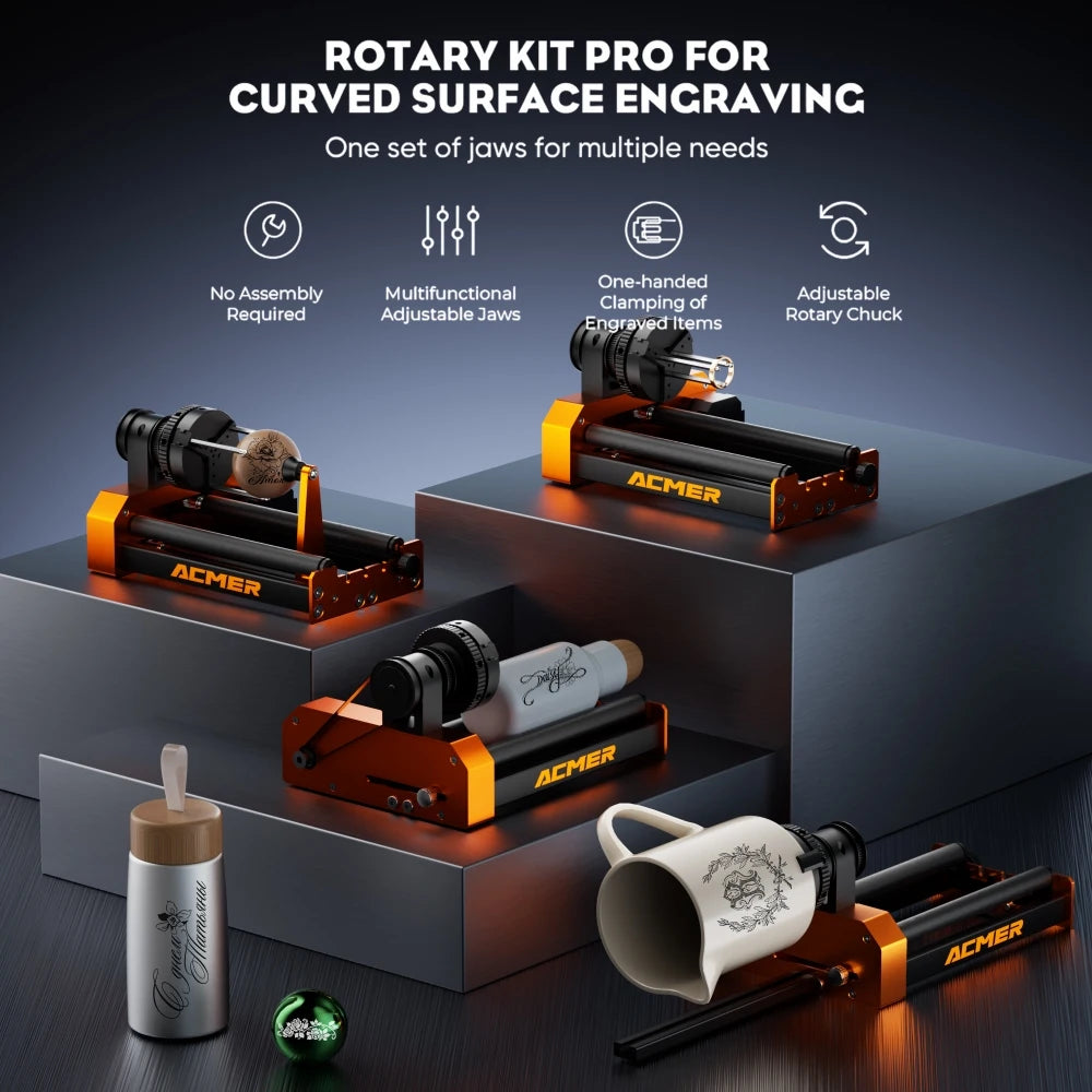 ACMER M4 Chuck Rotation Module 4th Axis Rotary Y Axis