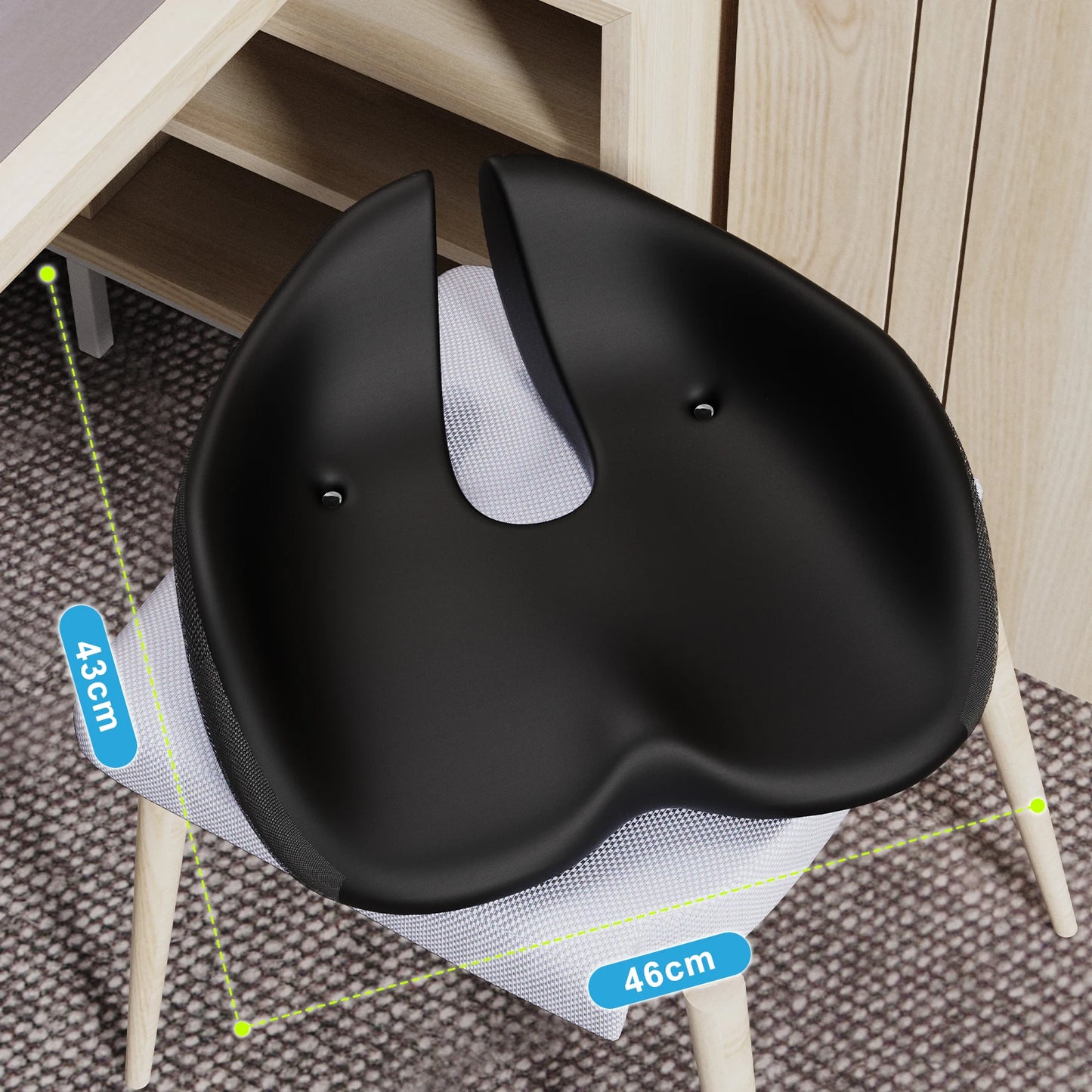 Travel Seat Cushion Memory Foam U Shaped Pillow for Office