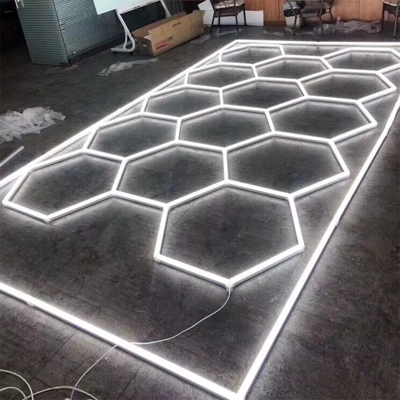 Hexagon Honeycomb LED Light for Garage Workshop Car Detailing Office