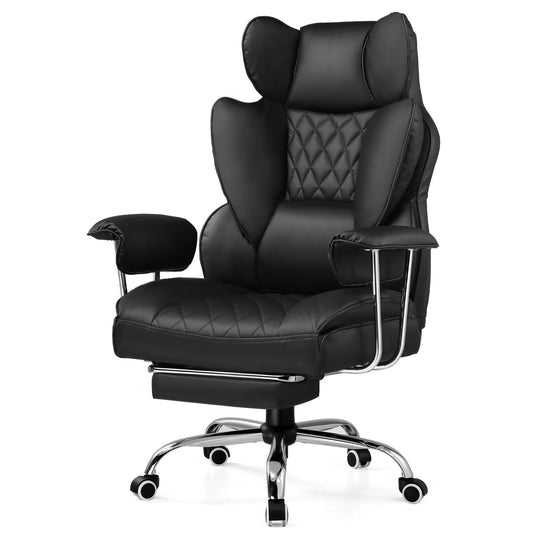 COMHOMA Ergonomic Gaming Chair With Pocket Spring Lumbar Support Footrest