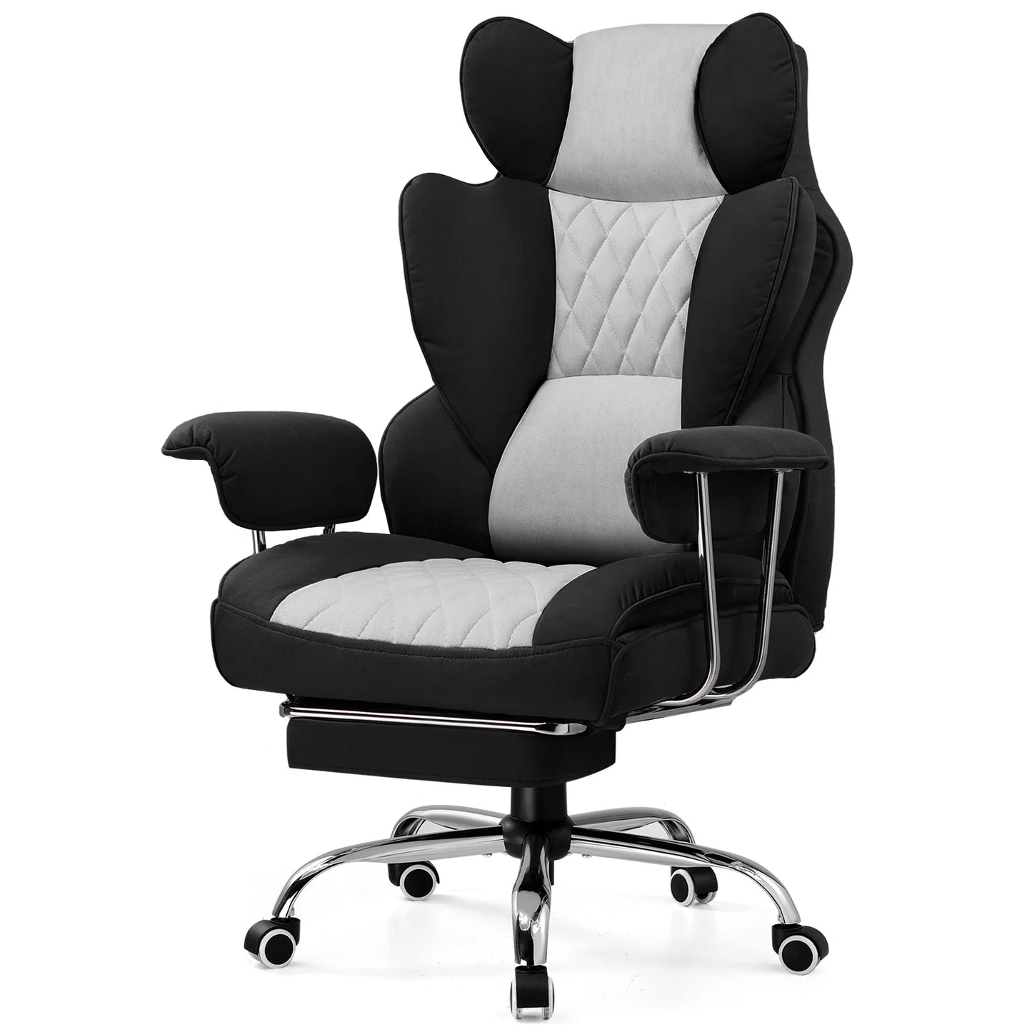 COMHOMA Ergonomic Gaming Chair With Pocket Spring Lumbar Support Footrest