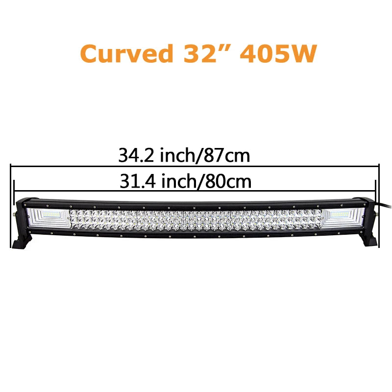 Auxtings Curved LED Light Bar Offroad 12V 24V Combo Beam