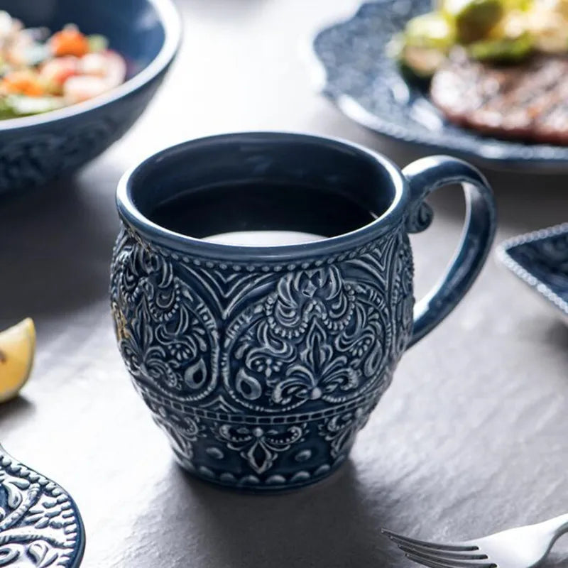 Ceramic Western Dinner Plates Set For Home Hotel Use
