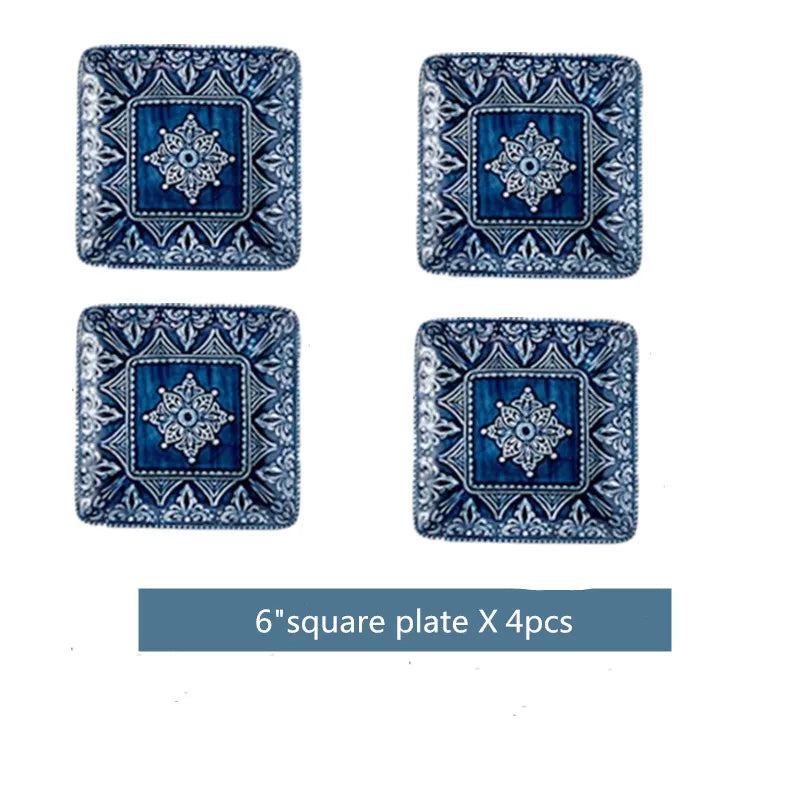 Ceramic Western Dinner Plates Set For Home Hotel Use