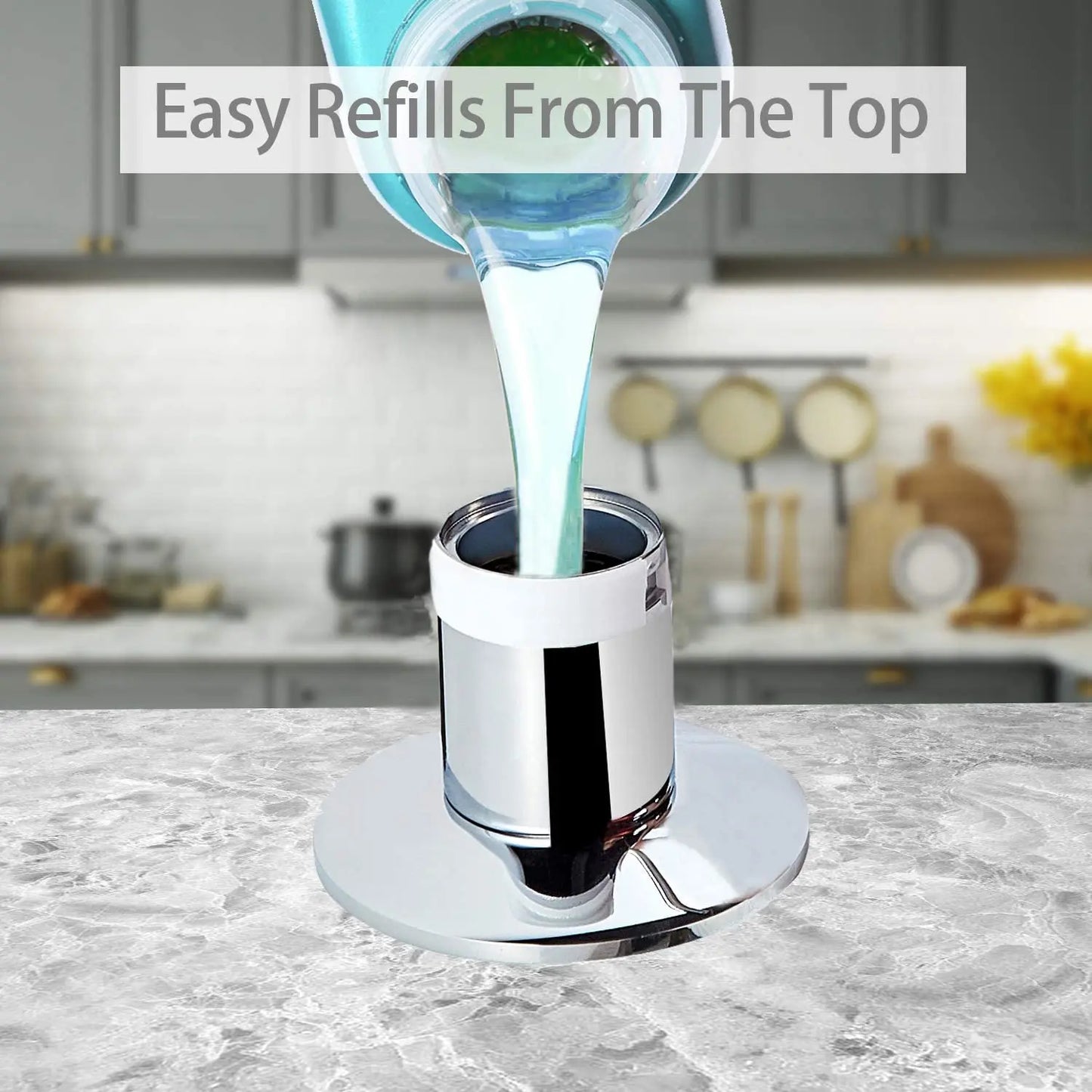 Liquid Soap Dispenser Brass Pump Head Built In Bottle