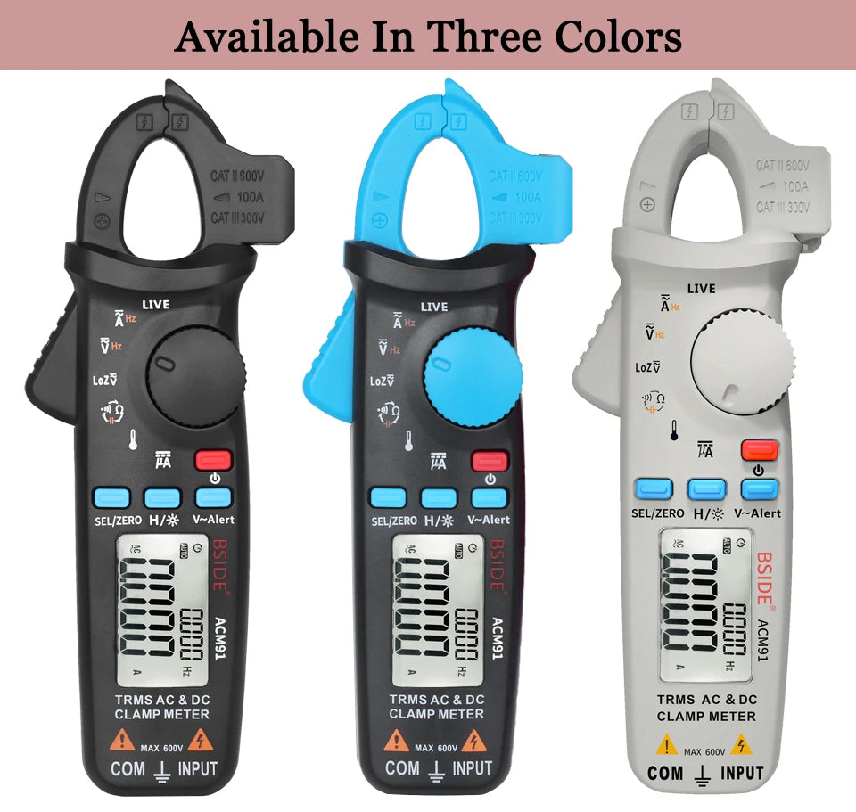 BSIDE ACM91 Digital Clamp Meter 100A Precision Ammeter DC AC