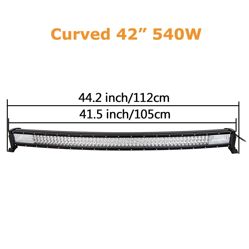 Auxtings Curved LED Light Bar Offroad 12V 24V Combo Beam