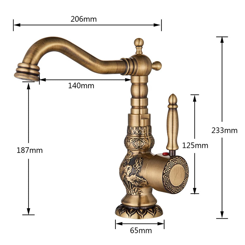 Quyanre Basin Faucet With Single Handle Mixer Tap Deck Mounted