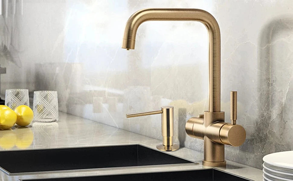 Liquid Soap Dispenser Brass Pump Head Built In Bottle