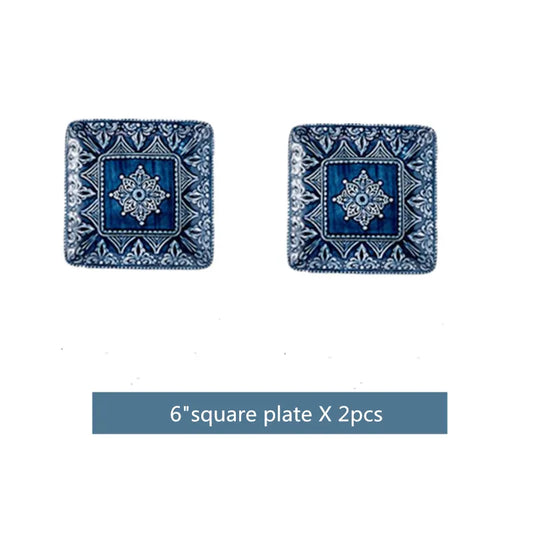 Ceramic Western Dinner Plates Set For Home Hotel Use
