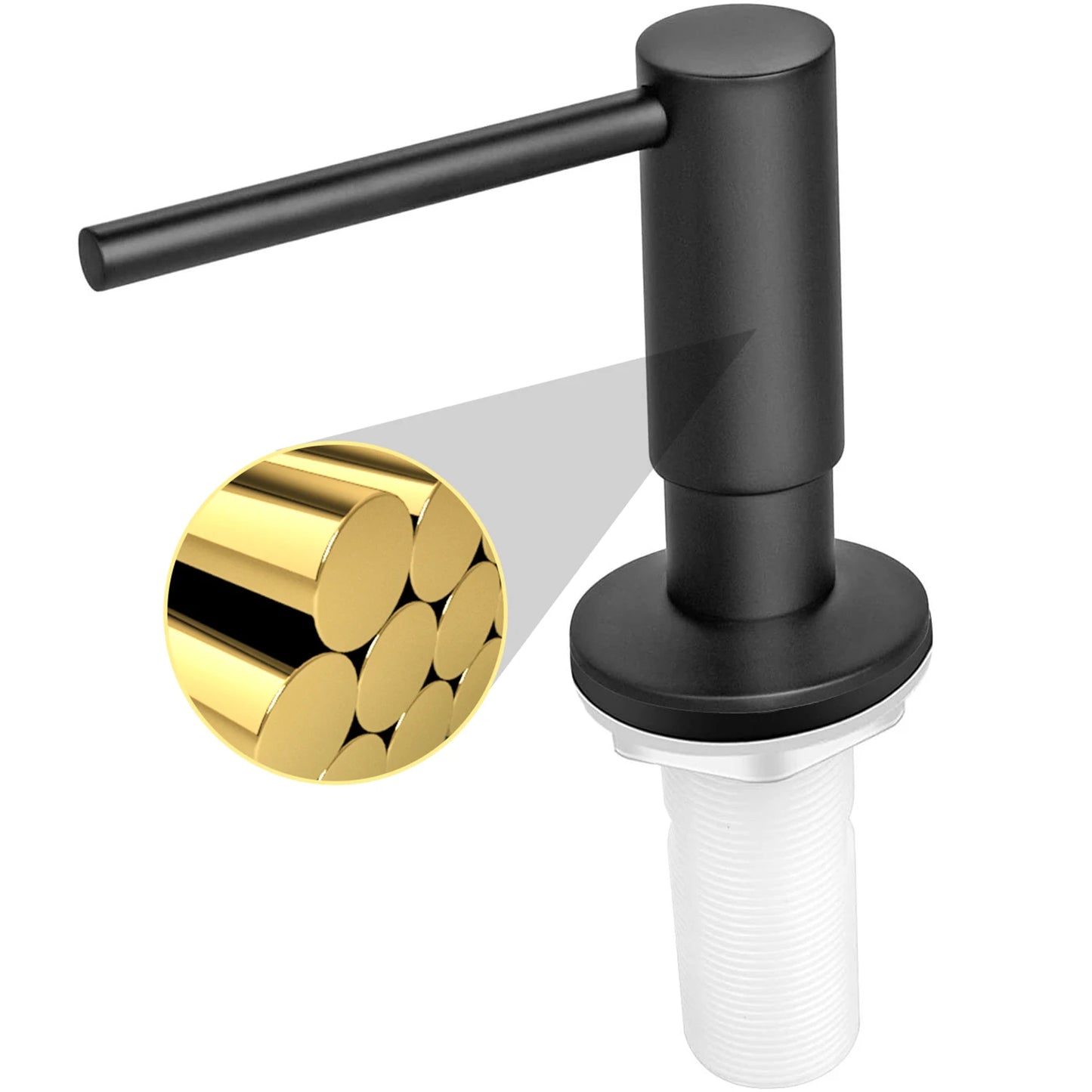 Liquid Soap Dispenser Brass Pump Head Built In Bottle
