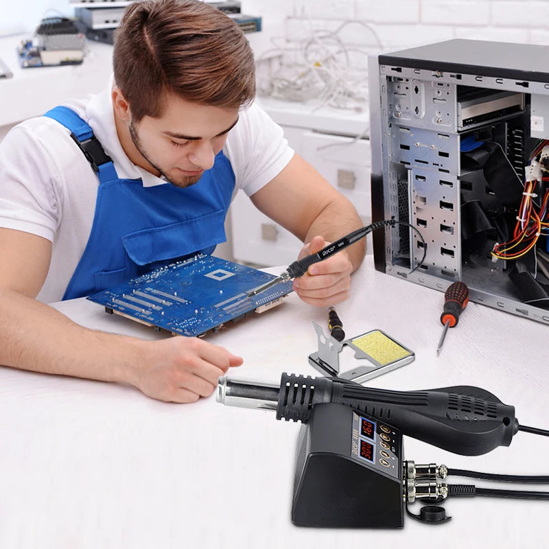 JCD 8898 750W Soldering Station 2 In 1 LCD Display Solder Tools