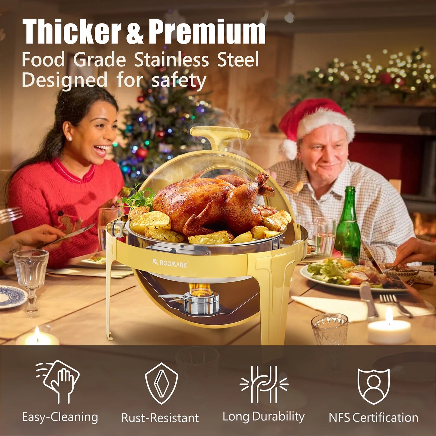 ROOMARK Chafing Dish Buffet Set Stainless Steel Catering Warmer