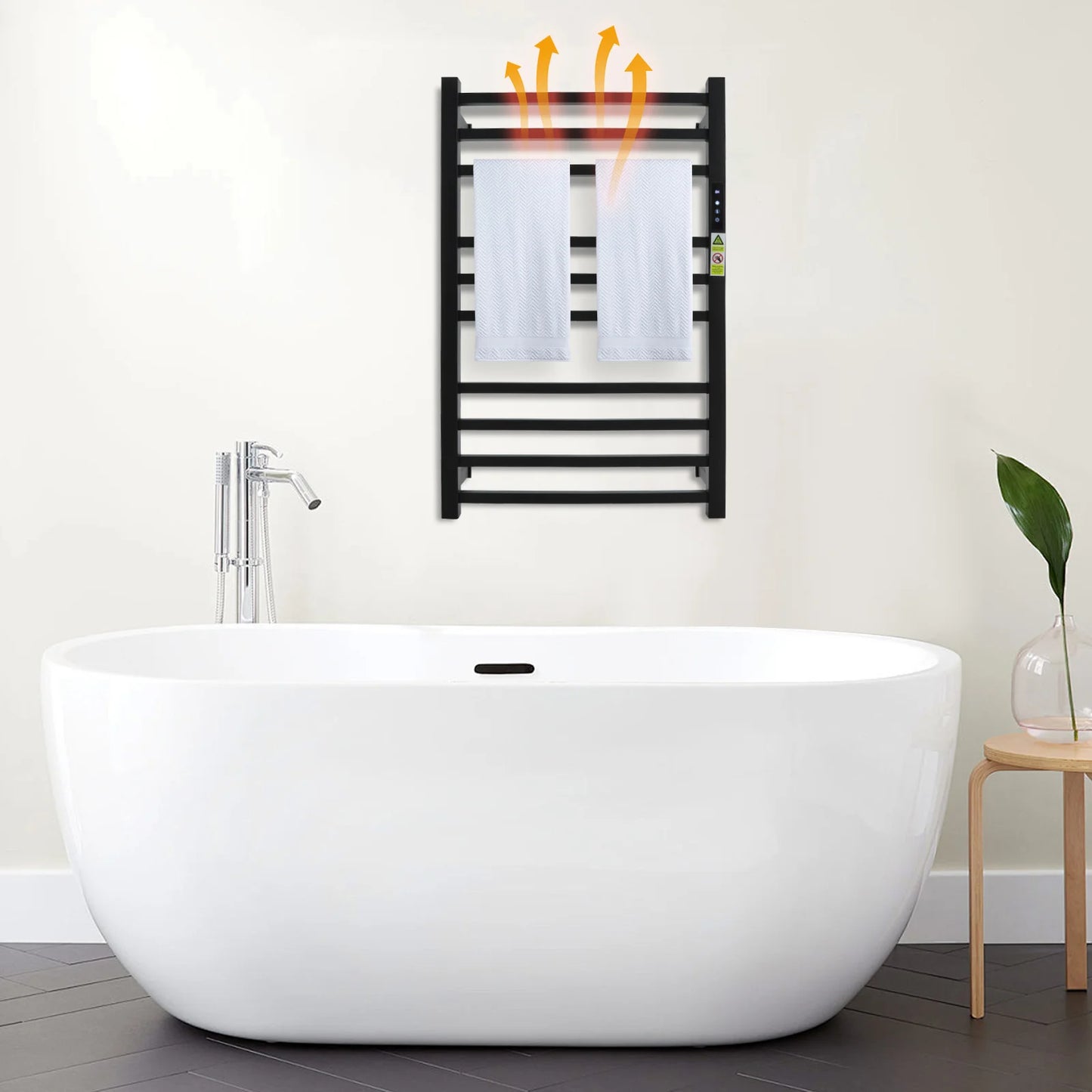 Towel Warmer Rack For Bathroom With Timer Wall Mounted 120W 110V