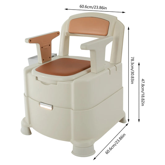 Portable Sensor Night Light Bedside Toilet Commode 200kg Load